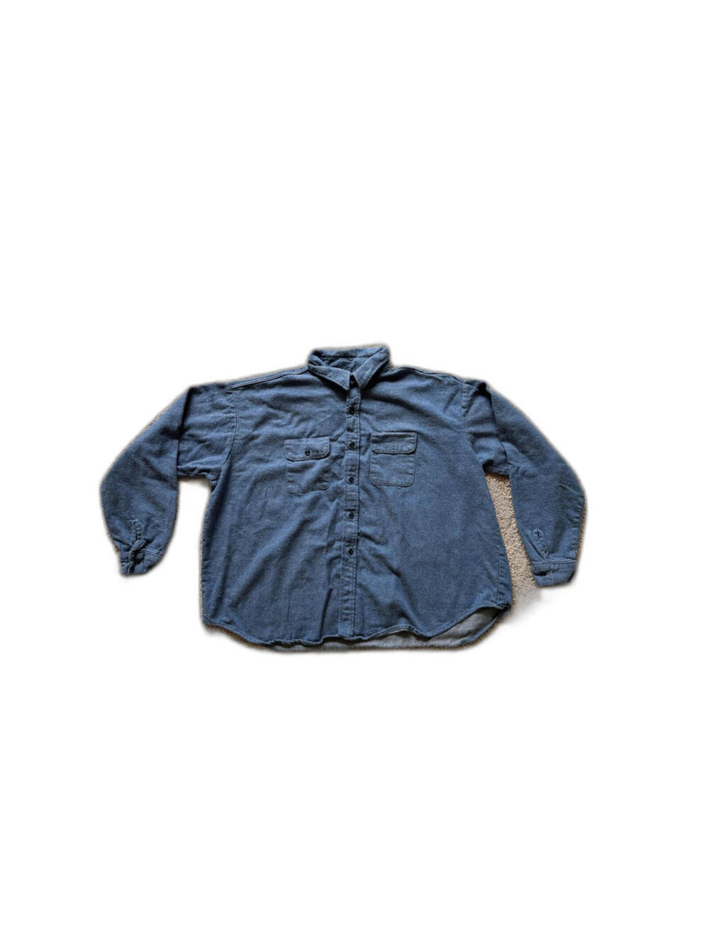 Vintage Men's REI CO-OP light blue flannel shirt long sleeve 4XL heavyweight
